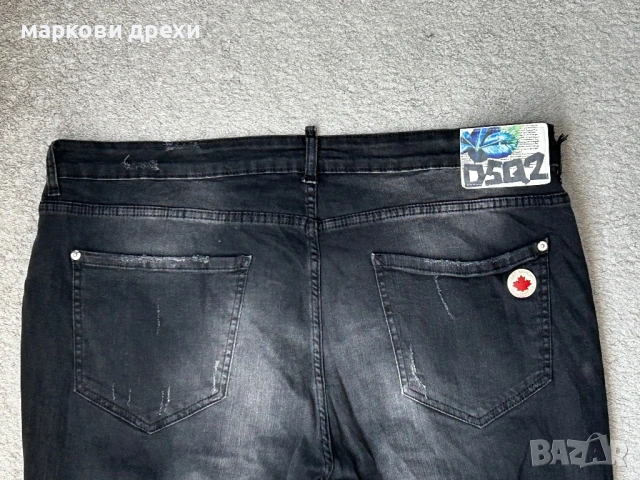 Dsquared2 Black Denim Medium Straight , снимка 4 - Дънки - 53703402