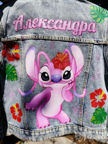 Стилно яке с ръчно рисуван един герой, снимка 4 - Детски якета и елеци - 53298152