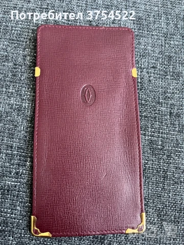 Оригинален Калъф за очила Cartier, цвят бордо, автентичен, употребяван, снимка 2 - Слънчеви и диоптрични очила - 51067140