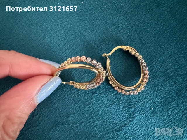 Златни обеци , снимка 2 - Обеци - 54266901