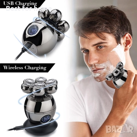 7D Електрическа самобръсначка за мъже 5-в-1 , снимка 3 - Електрически самобръсначки - 51455390