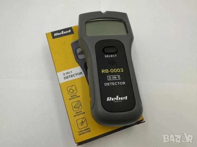 Безконтактен детектор 3в1 Rebel, напрежение, тестер, метал, дърво, NCV, снимка 2 - Друга електроника - 51525502
