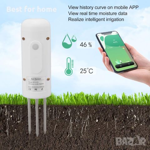 HOOLEEY  QT-07S- Смарта Wifi сензор за почвата , снимка 1 - Градинска техника - 45558899