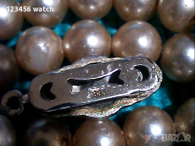 старо колие от естествени перли със среберна закоп4алка 835, снимка 4 - Колиета, медальони, синджири - 53775737