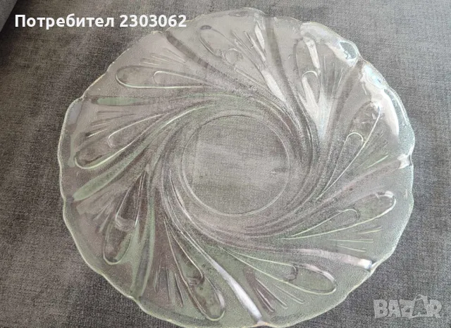 Голяма кристална чиния, снимка 2 - Чинии - 49942160