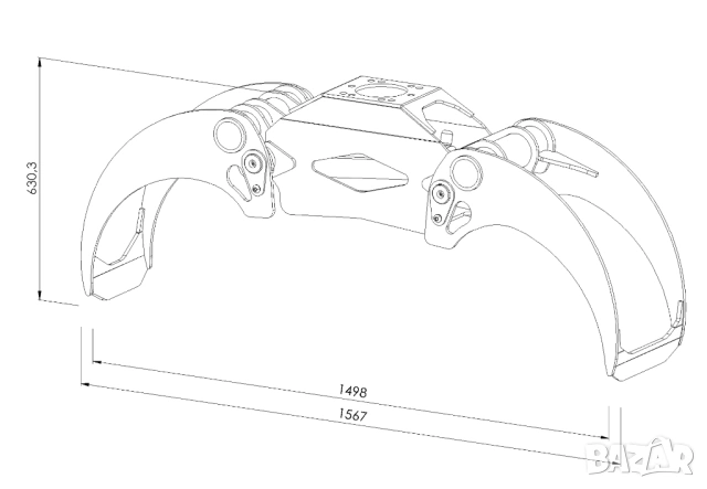 Професионален Финландски Грайфер Щипка Country 0.23 м² PRO, 1500 мм + кука 3т, снимка 5 - Други машини и части - 54180096