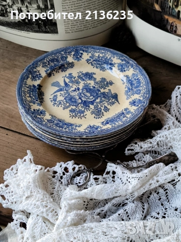 Чинии Gustavsberg „Fasan“ 1880–1925 г, снимка 6 - Антикварни и старинни предмети - 52562525