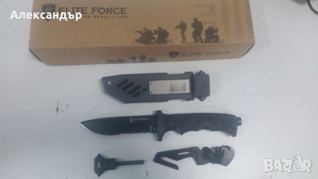 Нож Umarex Elite Force Knife EF 703 Kit + точило и магнезиева запалка, снимка 1 - Ножове - 46441287