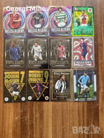 4 карти Topps Merlin Champions League – inserts + rookie card