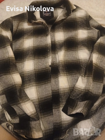 мъжка риза черно и бяло 