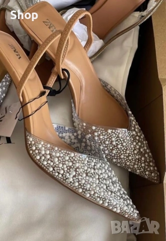 Обувки на ток на Zara , снимка 3 - Дамски обувки на ток - 53877884