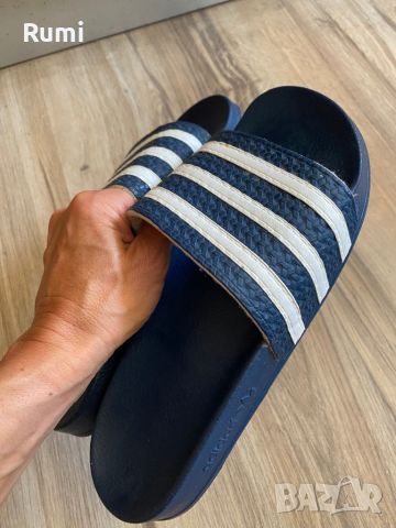 Оригинални синьо/бели чехли adidas Adilette ! 39 н, снимка 9 - Маратонки - 46286667