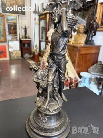 Винтидж фигурална настолна лампа. №8068, снимка 7 - Антикварни и старинни предмети - 54051824