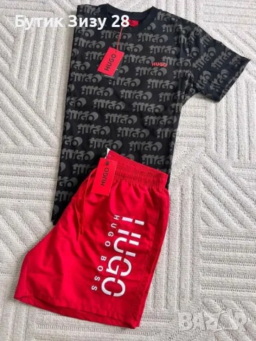 Комплект тениска и шорти Hugo Boss , снимка 7 - Спортни дрехи, екипи - 50425786