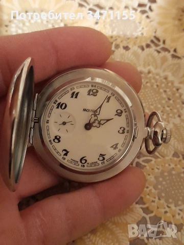 Много рядък джобен часовник Молния.Made in USSR., снимка 4 - Антикварни и старинни предмети - 53167316