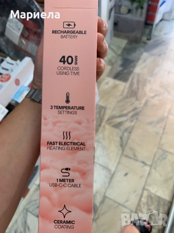 Мини преса за коса / Безжична употреба, снимка 4 - Преси за коса - 51677433