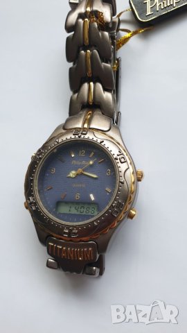 Цифров аналогов мъжки часовник Philip Persio Titanium, снимка 5 - Антикварни и старинни предмети - 45597526