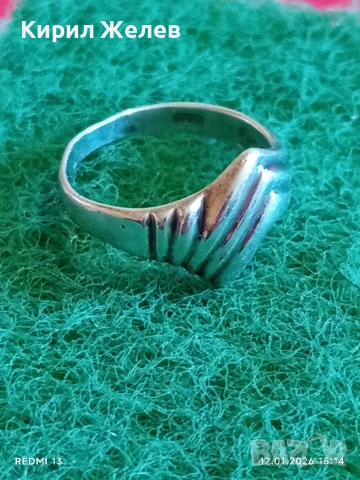 Дизайнерски сребърен пръстен ТОКАШ художествена ръчна изработка 52690, снимка 4 - Пръстени - 53073750