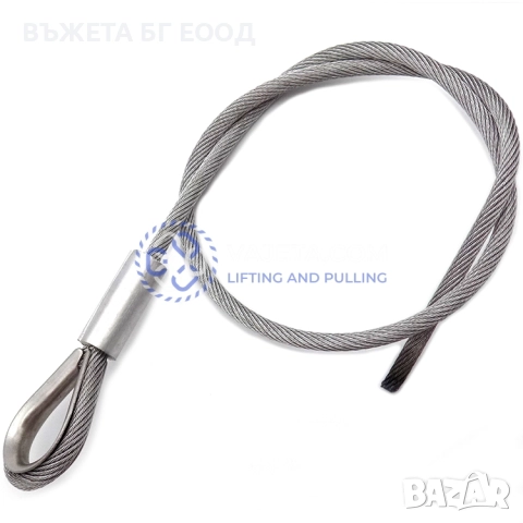 Стоманено въже херкулес за лебедка с ухо или кука, снимка 2 - Други машини и части - 33039278