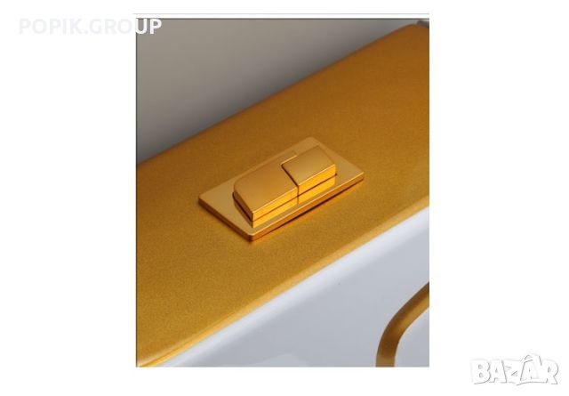 Луксозен Дизайнерски моноблок,Тоалетна чиния с златна линия Промо, снимка 6 - Други - 28245853
