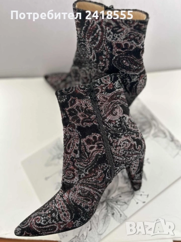 Боти Pinko от текстил и естествена кожа, снимка 9 - Дамски боти - 51870239
