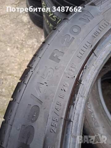 255 45 20 Континентал 2бр летни дот 2021г , снимка 5 - Гуми и джанти - 53889465