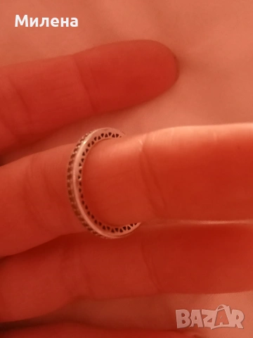 Сребърен пръстен Пандора , снимка 7 - Пръстени - 53621297