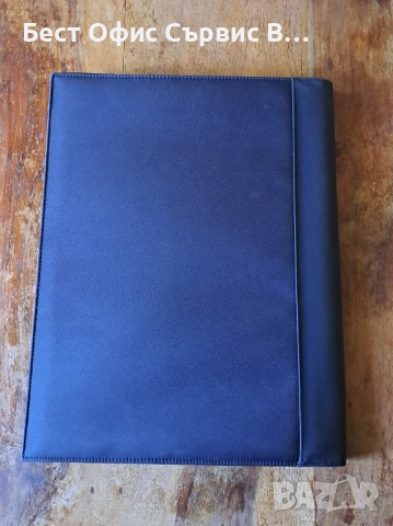 папка луксозна за документи кожена синя Марксман Marksman Размер А4, снимка 5 - Ученически пособия, канцеларски материали - 52337734