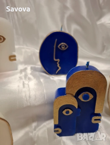 Ръчно изработени свещи "Лица", снимка 3 - Арт сувенири - 53037102