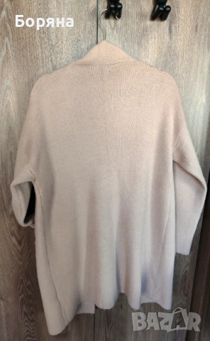 Нова бутикова жилетка камел с косъм от заек с брошка, снимка 15 - Жилетки - 43242542