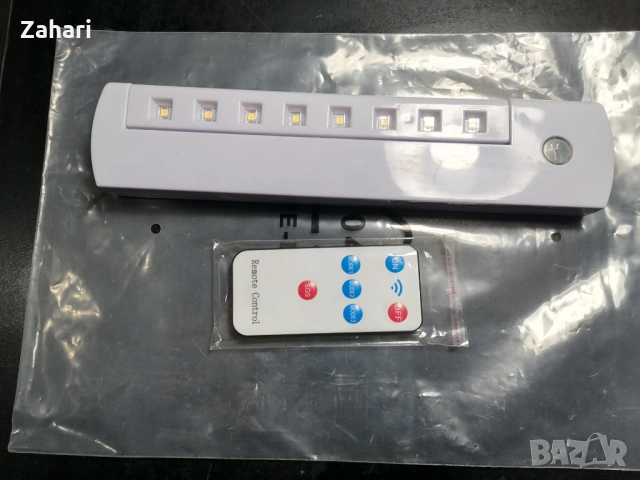 Лампа за стена на батерии с дистанционно, снимка 2 - Настолни лампи - 54082391