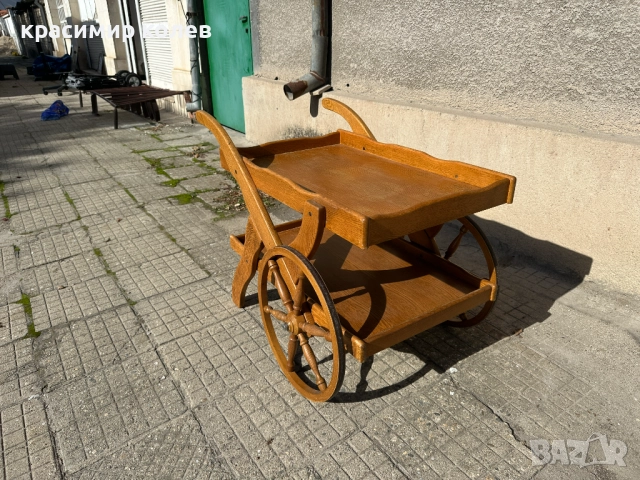 немска помощна количка от масив, снимка 6 - Антикварни и старинни предмети - 52313817