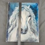 Интересна картина на кон подписана #6363 35 х 46 см, снимка 5