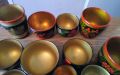 Лот от 12 руски дървени чаши Хохлома и 18 руски лъжици Хохлома, снимка 6