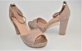 Дамски елегантни сандали на ток в бронзово Q709-CHM, снимка 4