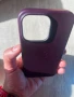 *Оригинал* Magsafe Кожен калъф Алкантара iphone 13 pro цвят Deep Purple, снимка 4