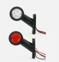 2x LED къси мини странични габаритни светлини тип рогче 12V/24V., снимка 2