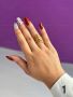 Красив дамски пръстен от неръждаема стомана с изящни извивки, снимка 1 - Пръстени - 45454733