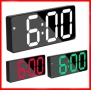 Светещ LED часовник на Ток. Дигитален Будилник. Електрически Настолни Светещи Часовници. Будилници, снимка 5