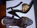Чисто нови елегантни обувки на ток от естествена кожа и косъм, снимка 12