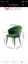 Зелен тапициран кадифен трапезарен стол Модерен кресло с ръце в златно и черно

, снимка 6