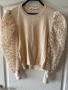 Нова бежова телесна nude елегантна блуза zara Zara Зара 5Д 3D цветя , снимка 8