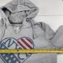 Дамски суитшърт Tommy Hilfiger с качулка, размер M американско знаме сив, снимка 5