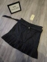Нова черна кожена пола + колан на намаление, снимка 3