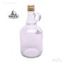 Стъклена бутилка - дамаджана 1 л. с метална капчка и дръжка, бутилки, 23204140, снимка 2