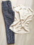 Елегантен панталон в ситно каре Zara & страхотен копринен топ Dante 6 , снимка 9