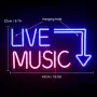 LED неонова табела Live Music, снимка 2