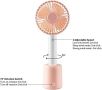 Въртящ се мини вентилатор с 3 регулируеми скорости, способни да осигурят силен вятър джобен , снимка 4