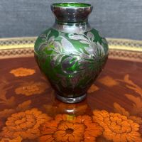 Кристална ваза Bohemia със сребро, снимка 1 - Вази - 45334766