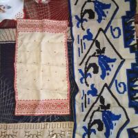 Български карета ръчно плетени лен коприна и други нови не ползвани, снимка 3 - Покривки за маси - 45221826